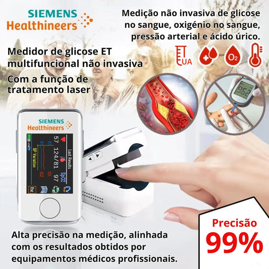Medidor de glicose no sangue multifuncional não invasivo Siemens.